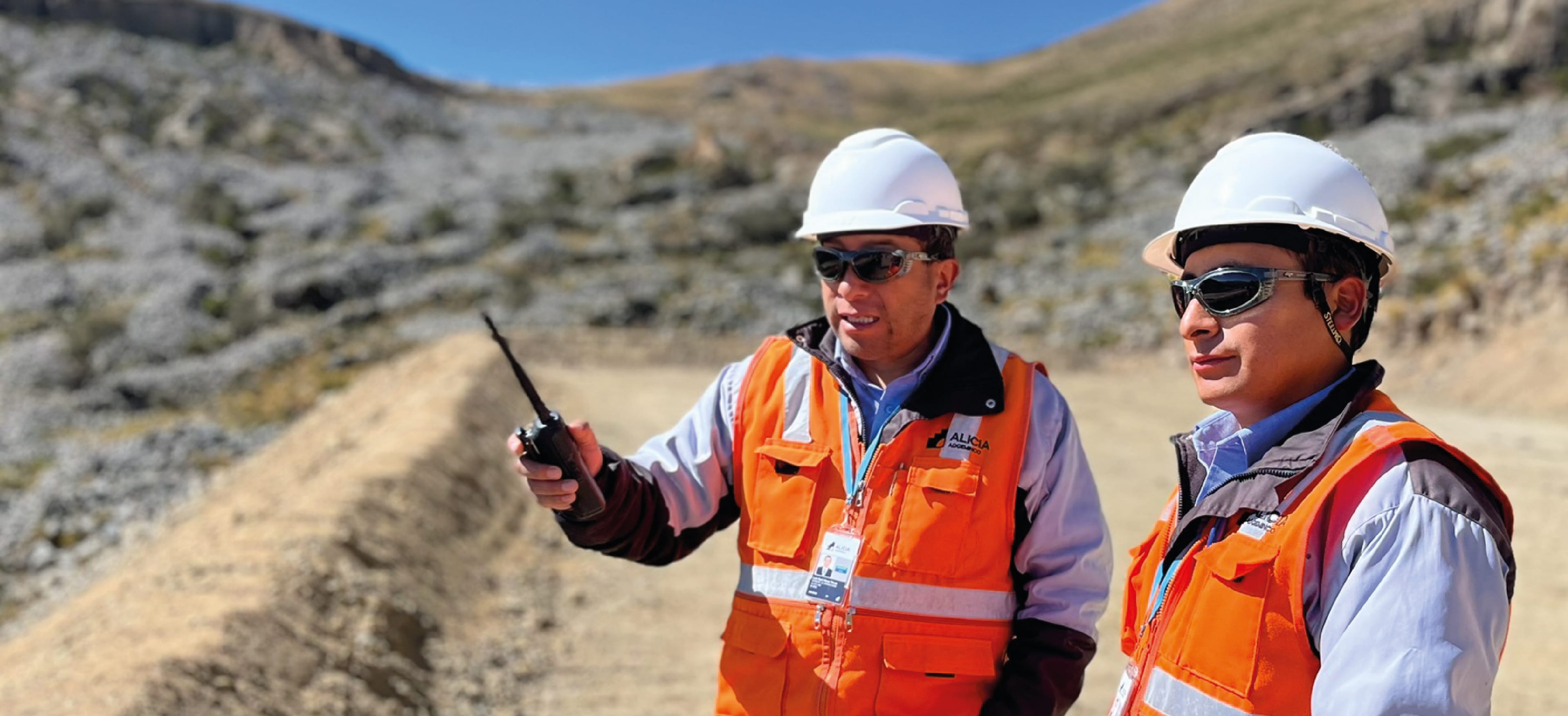 Adgeminco team members at a mining unit